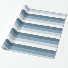 Papel De Presente Bandas brancas e azuis