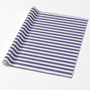 Papel De Presente Bandas brancas e azuis Marinhos