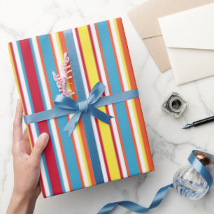 Papel De Presente Bandas Coloridas de Cães Personalizadas