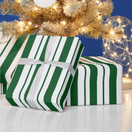 Papel De Presente Bandas de Canas de Canas Verde e Branca