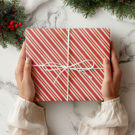 Papel De Presente Bandas de Canas de Natal Férias