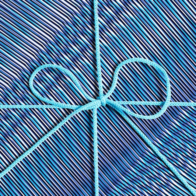 Papel De Presente Bandas de Moiré Azul e Púrpura - Abstrato de Tripp (Criador carregado)