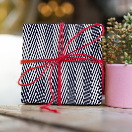 Papel De Presente Bandas de Moiré Pretas e Brancas - Abstrato de Tri