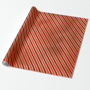 Papel De Presente Bandas de Natal de ouro e na moda