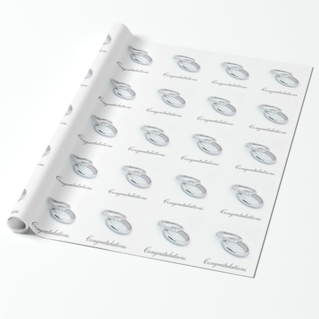 Papel De Presente Bandas Silver Wedding (Desenrolado)