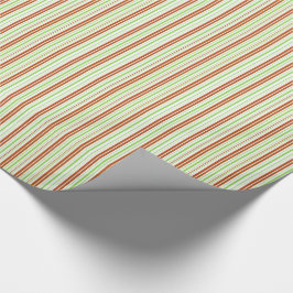 Papel De Presente Bandas Vermelhas e Verdes