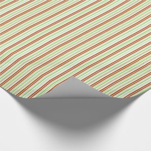 Papel De Presente Bandas Vermelhas e Verdes