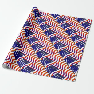 Papel De Presente Bandeira Americana