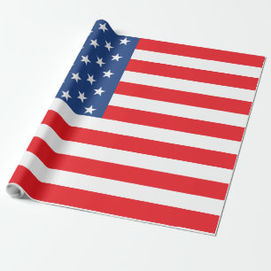 Papel De Presente Bandeira Americana