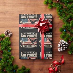 Papel De Presente Bandeira Americana da Força Aérea dos EUA Veterano