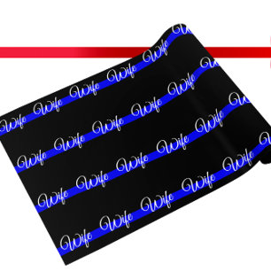 Papel De Presente Bandeira Americana de Linha Azul Personalizada