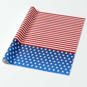 Papel De Presente bandeira americana estilizada