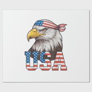 Papel De Presente Bandeira Americana EUA Homens Mulheres Crianças Ág
