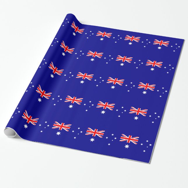 Papel De Presente Bandeira australiana (Desenrolado)