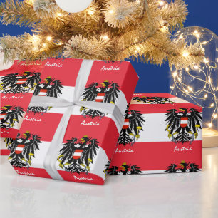 Papel De Presente Bandeira austríaca, Águia e Áustria presentes/a