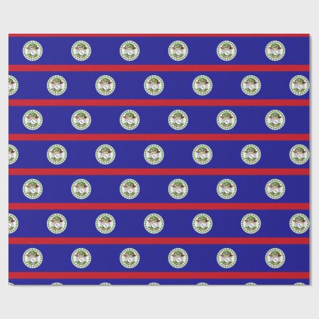 Papel De Presente Bandeira Belizenha (Aberto)