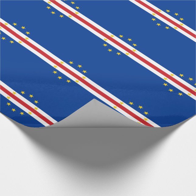 Papel De Presente Bandeira Cabo Verde (Ponta)