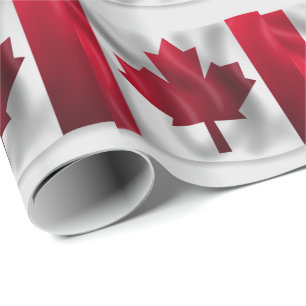 Papel De Presente Bandeira canadense
