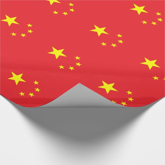 Papel De Presente Bandeira Chinesa (Ponta)