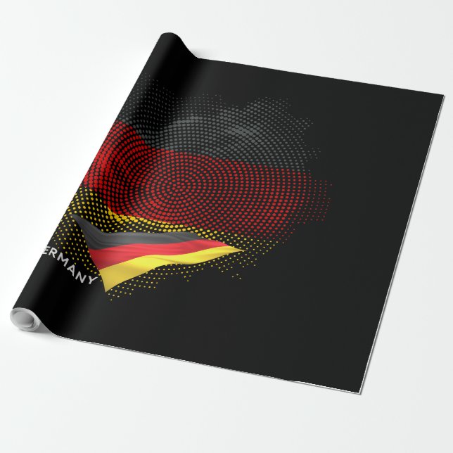 Papel De Presente bandeira da Alemanha (Desenrolado)