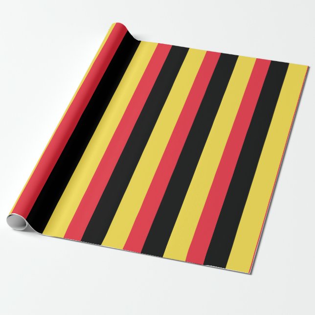 Papel De Presente Bandeira da Bélgica (Desenrolado)