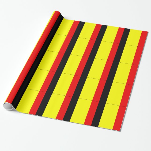 Papel De Presente Bandeira da Bélgica (Desenrolado)