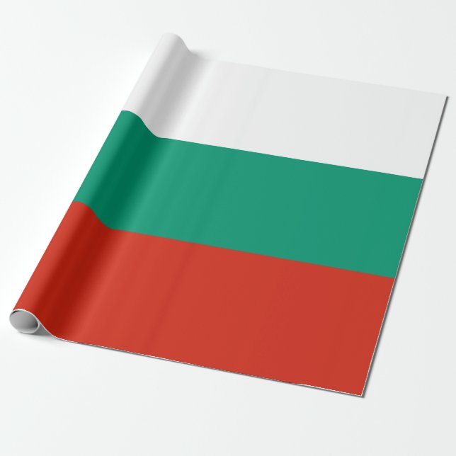 Papel De Presente Bandeira da Bulgária (Desenrolado)