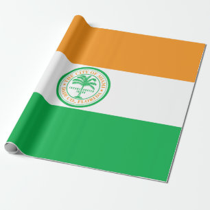 Papel De Presente Bandeira da cidade de Miami (Flórida)