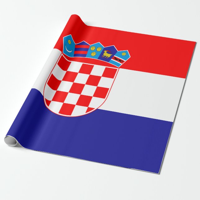 Papel De Presente Bandeira da Croácia (Desenrolado)