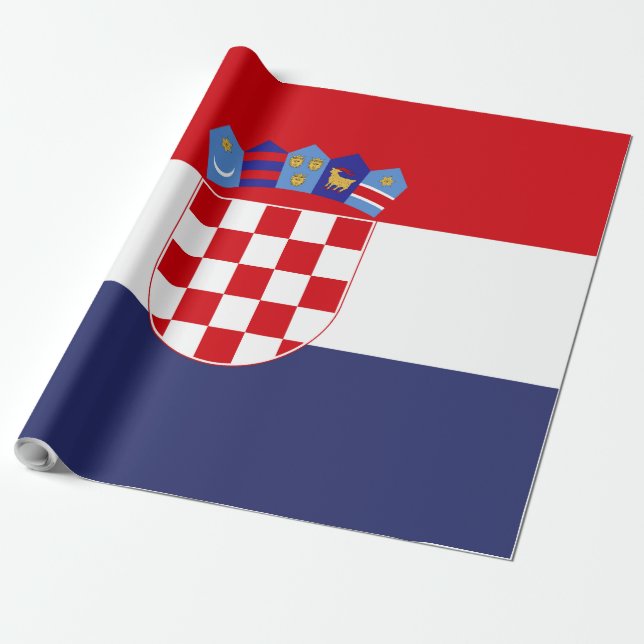 Papel De Presente Bandeira da Croácia (Desenrolado)