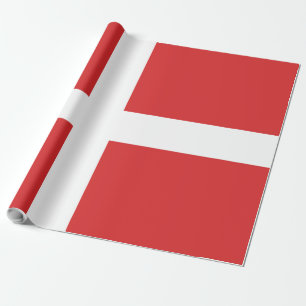 Papel De Presente Bandeira da Dinamarca