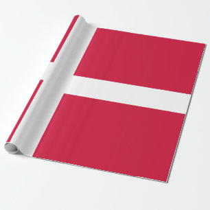 Papel De Presente Bandeira da Dinamarca ou do tecido dinamarquês