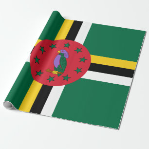 Papel De Presente Bandeira da Domínica