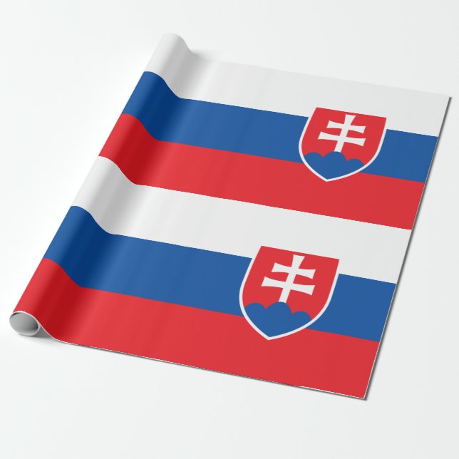 Papel De Presente Bandeira da Eslováquia (Desenrolado)