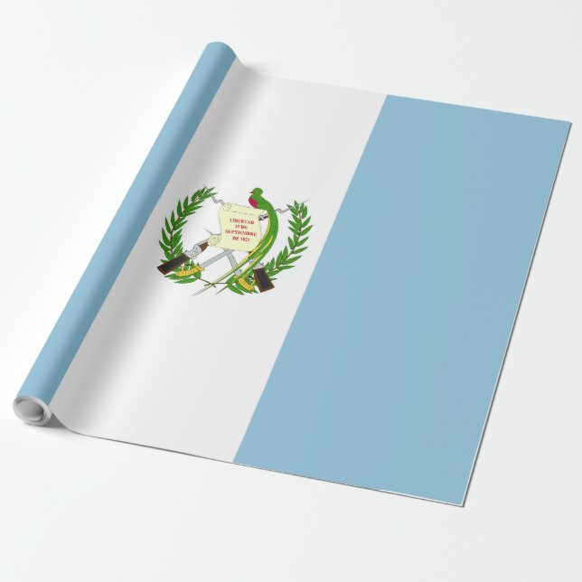 Papel De Presente Bandeira da Guatemala (Desenrolado)