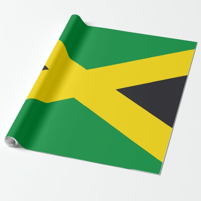 Papel De Presente bandeira da Jamaica (Desenrolado)