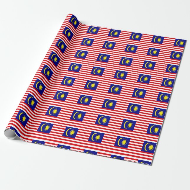 Papel De Presente Bandeira da Malásia (Desenrolado)
