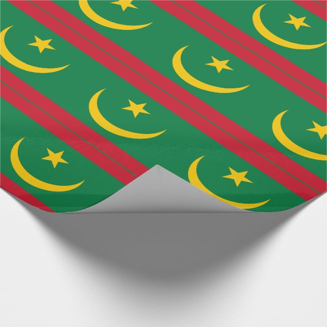 Papel De Presente Bandeira da Mauritânia (Ponta)