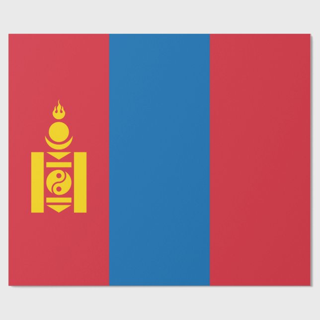 Papel De Presente Bandeira da Mongólia (Aberto)