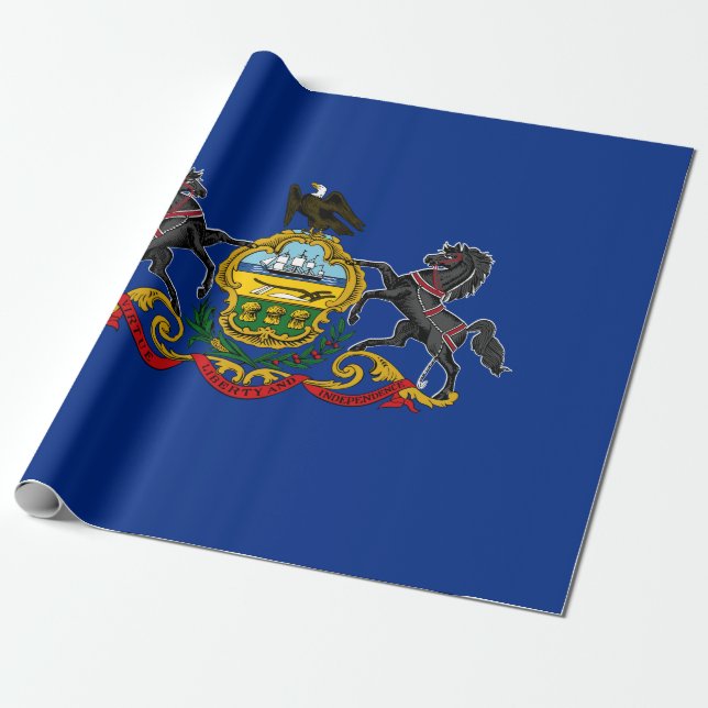 Papel De Presente Bandeira da Pensilvânia (Desenrolado)