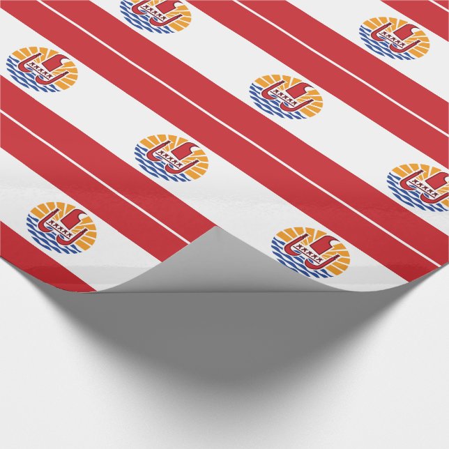 Papel De Presente Bandeira da Polinésia Francesa (Ponta)