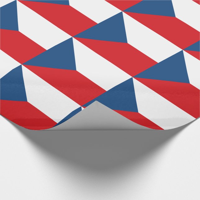 Papel De Presente Bandeira da República Tcheca (Ponta)