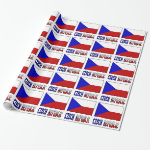Papel De Presente Bandeira da República Tcheca e Bandeira Tcheca