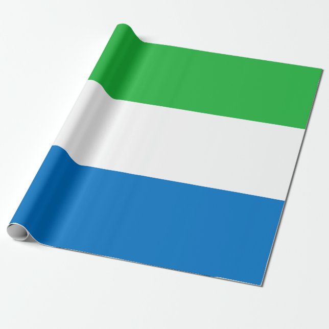 Papel De Presente Bandeira da Serra Leoa (Desenrolado)