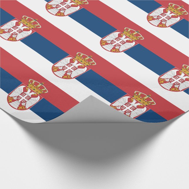 Papel De Presente Bandeira da Sérvia (Ponta)
