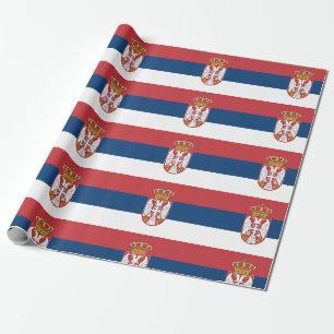Papel De Presente Bandeira da Sérvia