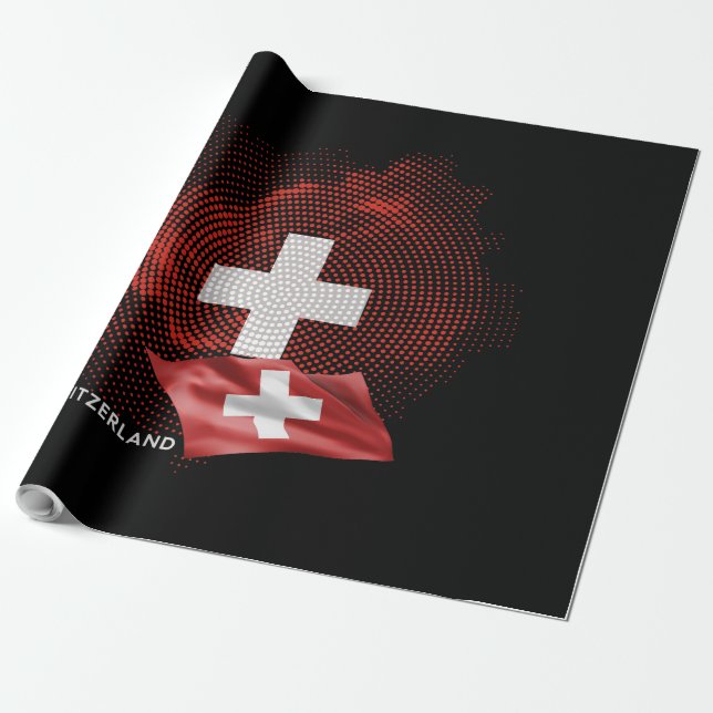 Papel De Presente bandeira da Suíça (Desenrolado)