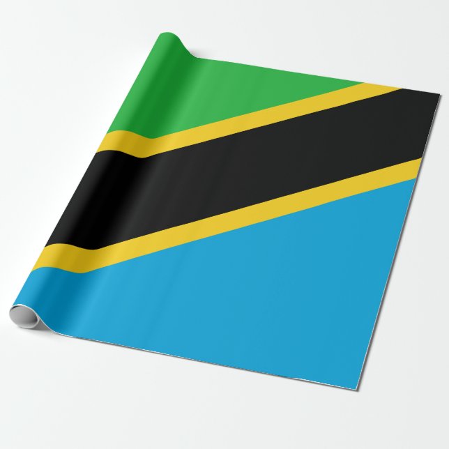 Papel De Presente Bandeira da Tanzânia (Desenrolado)