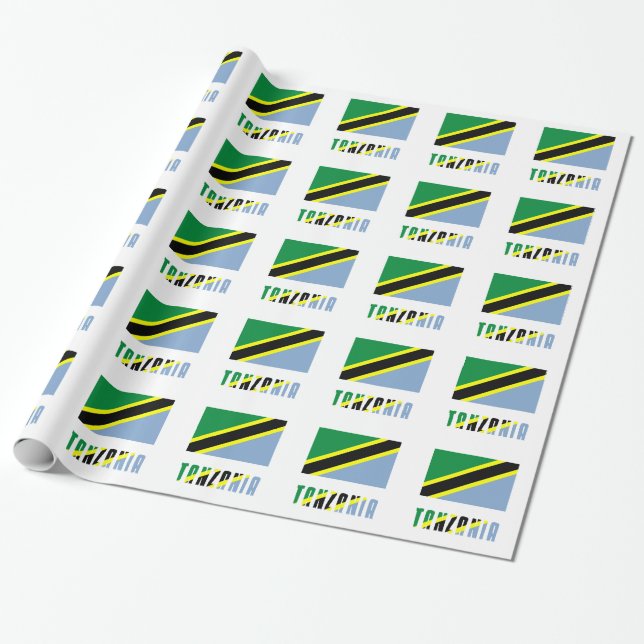 Papel De Presente Bandeira da Tanzânia Tanzânia (Desenrolado)