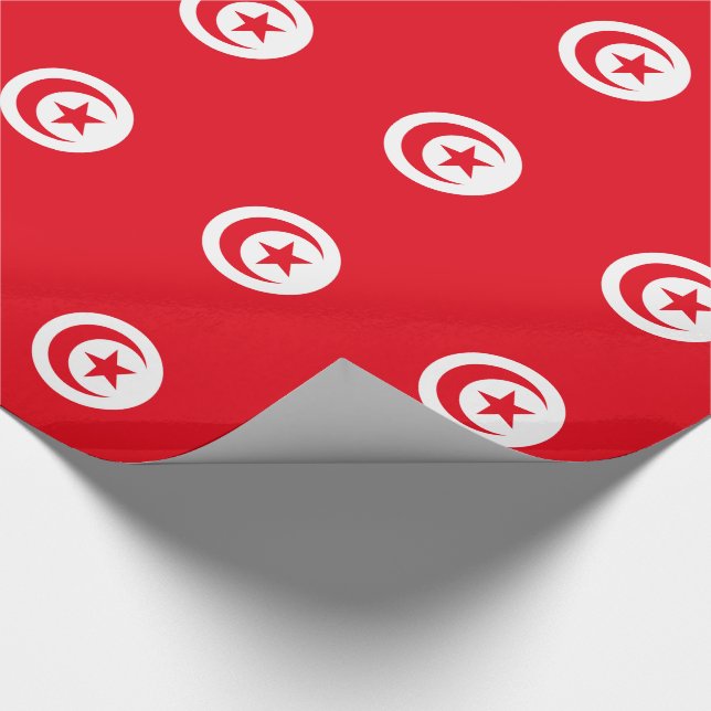 Papel De Presente Bandeira da Tunísia (Ponta)